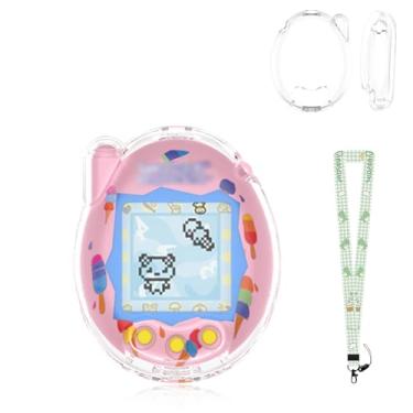 Imagem de KONXISA For Tamagotchi Connection Case Cover, Protective Case with Cute Lanyard, Hard PC Protective Cover for Kids Game Machine, Protective Shell with Dustproof and Shockproof, Transparent