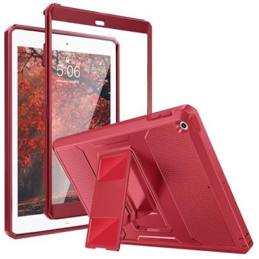 Imagem de MoKo Capa compatível com iPad 9,7 6ª/5ª geração 2018/2017 – [Resistente] Capa híbrida robusta à prova de choque com protetor de tela integrado compatível com Apple iPad de 9,7 polegadas 2018/2017,