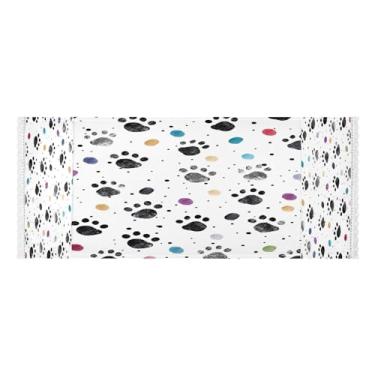 Imagem de Wassud Impressões de pata preta (2) capas de lavadora e secadora, protetor de lavadora com sacos de armazenamento, capa de geladeira à prova de poeira com bolsos para lavanderia doméstica, cozinha