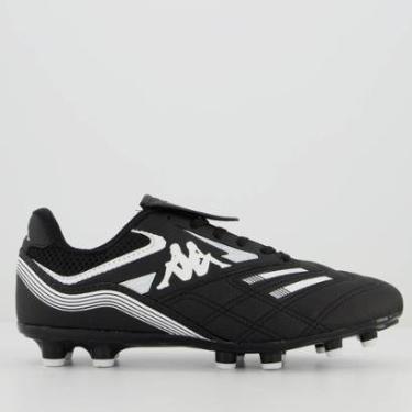 Imagem de Chuteira Kappa Phoenix Campo Preta e Branca-Masculino