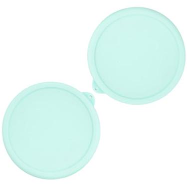 Imagem de Kiicii 1 xícara de substituição de tampas redondas de silicone para âncora e tigelas de vidro Pyrex 7202-PC (recipiente não incluído) (verde) 2 unidades