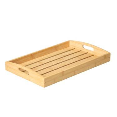 Imagem de Bandeja Retangular De Bambu C/Alça