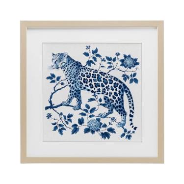 Imagem de Stupell Industries Impressão emoldurada de bétula de leopardo floral tradicional ornamentada sob vidro, design por letras e forrado, 33 x 33