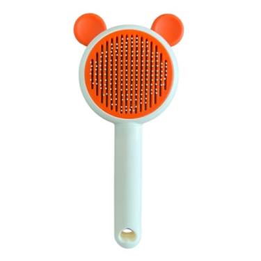 Imagem de Escova de Limpeza para Pets Formato de Panda – Higiene Gentil, Ideal para Cães, Gatos e Coelhos(Laranja`)