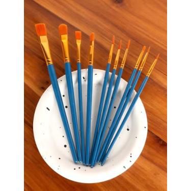 Imagem de Conjunto de pincéis profissionais de 10 peças, canetas de pintura de artistas de vários tamanhos e pincéis de maquiagem para iniciantes e entusiastas