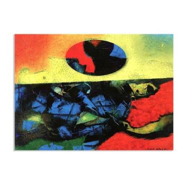 Imagem de Zeichn8u Pôster Max Ernst Suddenly II Reproduções de pinturas famosas Surrealismo Tela de parede Max Ernst Decoração de parede para presentes de sala de estar Pôster 100 x 70 cm (39 x 28 polegadas)