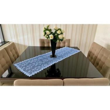 Imagem de Caminho de Mesa Trilho Renda 1,38 x 0,40m JCM, AZUL