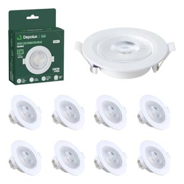 Imagem de Kit 10 Spots LED Redondos de Embutir 5W Direcionável Bivolt para Iluminação de Destaque e Ambientes Internos (4000K Luz Neutra)