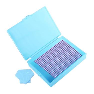 Imagem de Fiocias Bandeja Organizadora de Miçangas com Tampa para Arte com Diamantes, Empilhável, Ideal para Organizar Materiais de Artesanato, Azul, Tamanho real