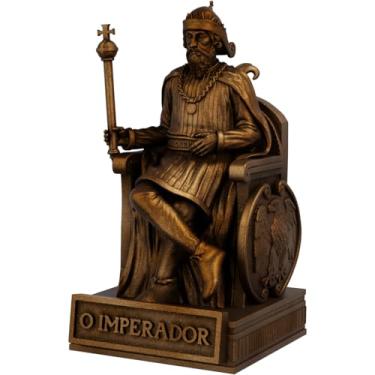 Imagem de Estátua O Imperador - Arcano Maior de Tarot (Cor Cobre Antigo)
