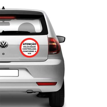 Imagem de Adesivo De Velocidade Controlada Conforme A Via 23x23cm Vermelho