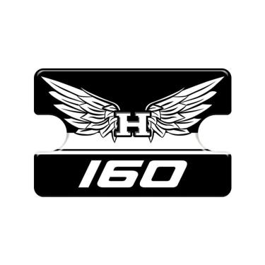 Imagem de Adesivo Protetor Resinado Burrinho De Freio Cg 160 Start ,fan,titan E Cargo Branco Azul