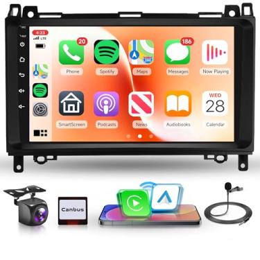 Imagem de Rádio 4G + 64G para Mercedes Benz W906 Sprinter W169 W245 W639 Vito Viano, Rimoody Car Stereo Carplay, Android, Auto, 23 cm, tela sensível ao toque, GPS 4G, WiFi, BT/FM EQ, câmera de backup espelhada