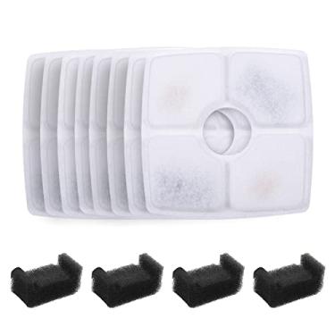 Imagem de Dispenser de Água para Pets Carvão Ativado Casca Côco Filtração 4 Camadas Cabelo Sedimento Detritos Limpa
