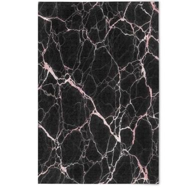 Imagem de Quebra-cabeça 1000 peças para adultos desenho animado animal arte preto mármore textura veias branco divertido mordaça presente quebra-cabeças elefante branco presentes quebra-cabeça, 1000 peças, 75