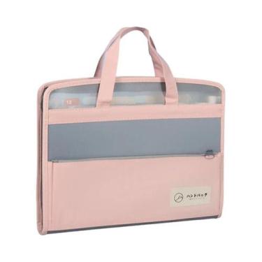 Imagem de Pasta De Exame Portátil A4 Com 13 Bolsos E Páginas Internas Transparen