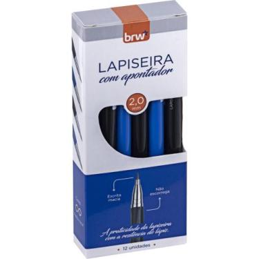 Imagem de Lapiseira 2.0MM Plástica Azul e Preta Caixa com 12 Unidades - BRW
