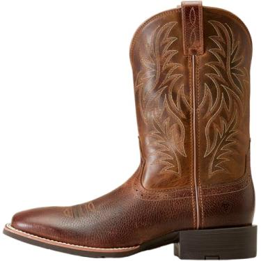 Imagem de Bota esportiva masculina ARIAT de bico quadrado largo, Fiddle Brown/Powder Brown, 8.5 M US