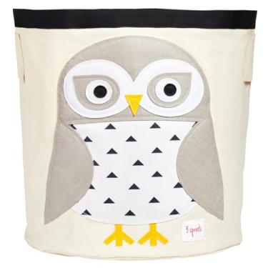 Imagem de 3 Sprouts Cesto Organizador Redondo Coruja 3Sprouts Cinza