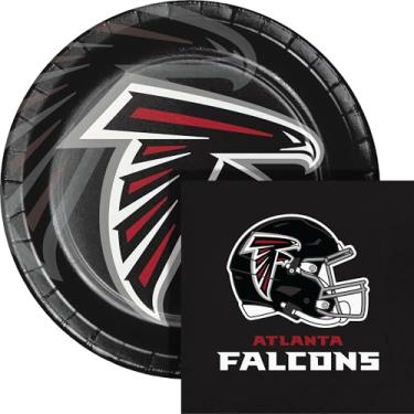 Imagem de Trendware Kit de prato e guardanapo de papel Atlanta Falcons, 72 unidades
