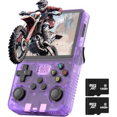 Imagem de R36S Handheld Game Console, Preloaded with 15000+ Games (Purple)
