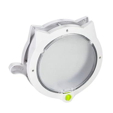 Imagem de ZJchao Porta de Aba para Gato, Porta de Plástico Automática para Animais de Estimação Com 4 Modos de Travamento Magnético Com Tampa Branca, para Externas Internas e Gaiolas para (Branca)