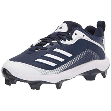 Imagem de adidas Tênis de beisebol masculino Fv9365, Azul marinho/branco/branco, 46