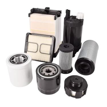 Imagem de 7286322 7221934 Kit de serviço de filtro de óleo do motor e filtro de ar compatível com Bobcat S450 S510 S530 S550 S570 S590 S595 S630 S650 T450 T550 T590 T595 630 T 650, substitui 7023589 6692337