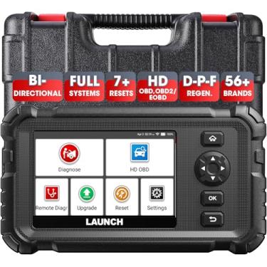 Imagem de LAUNCH Scanner de caminhão resistente CRP129 HD, ferramenta de diagnóstico a diesel de sistema completo com D.P.F Regen, 7+ redefinições, ajuste de limite de velocidade, reposição de óleo para