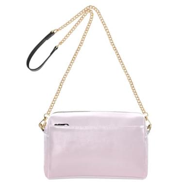 Imagem de Joitme Bolsa feminina tiracolo bolsa para celular alça de corrente de couro PU bolsa de ombro fofa rosa gradiente