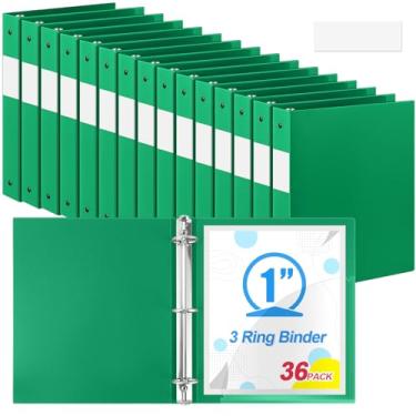 Imagem de Skyygemm 36 fichários de plástico com 3 anéis de 2,5 cm e 3 argolas flexíveis para papel tamanho carta 21 x 28 cm, comporta até 225 folhas com 1 bolso, fichário versátil para escola, escritório, casa