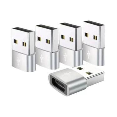 Imagem de Adaptador Universal 5 Peças USB-C Fêmea Para USB-B Macho Durável Metál