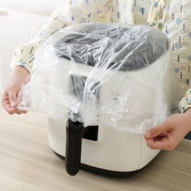 Imagem de Conjunto de capas de poeira para eletrodomésticos, 10 peças, combinadas, transparentes, à prova de óleo, capas protetoras para pequenos eletrodomésticos, panela de arroz, micro-ondas, 90 cm