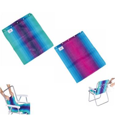 Imagem de Kit 2 Tela De Reposição Refil Para Cadeira Alta De Praia Listrada - Mo