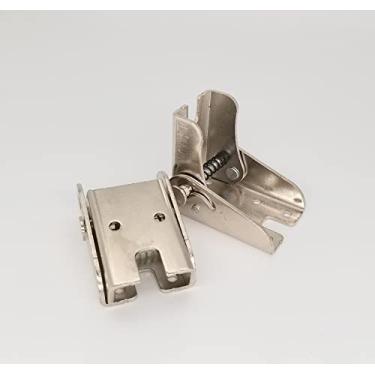 Imagem de Pacote com 2 dobradiças dobráveis com travamento automático/suporte retrátil para perna de mesa/suporte dobrável para bancada/extensão de perna de mesa dobrável para lavagem (prata)