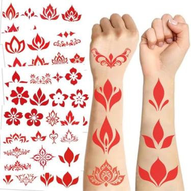 Imagem de Maquiagem chinesa – Pacote com 10 folhas de tatuagens temporárias fofas de desenhos animados, acabamento de impressão hidrográfica para lembrancinhas de festa, presentes de festival para meninas