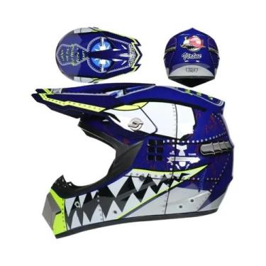Imagem de Capacete De Motocross Masculino Certificado DOT Para Corrida Off-road 