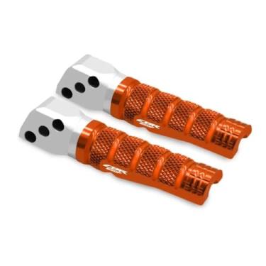 Imagem de Anti-derrapante Pedaleira Para Pés Traseiros Do Passageiro, Para CBR650F CB650F Cbr Cb 650f 2014 2015 2016 2017 2018(Orange CBR650F)