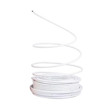 Imagem de Tubo de PVC flexível, tubo para decoração de festa, tubo de PVC de plástico de alumínio de 5 m para chá de bebê, aniversário, Natal, casamento, bricolage, adereços (tamanho: 10 m, cor: branco)