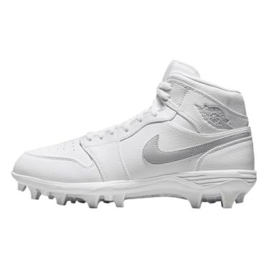 Imagem de Chuteira masculina Jordan 1 Mid TD (branco/cinza), Branco/Branco/Cinza Neblina, 48