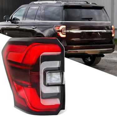 Imagem de FIONE Conjunto de luz traseira LED [acabamento vermelho] compatível com Ford Expedition 2022-2024 luz de freio traseira lado esquerdo do motorista LH NL1Z 13405 B
