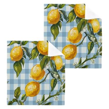 Imagem de xigua Toalhas de mão de algodão limoeiro, toalhas de banho multiusos e absorventes toalhas de rosto macias para a pele para banheiro, cozinha, hotel, academia, panos de lavagem, pacote com 6, 30 x 30