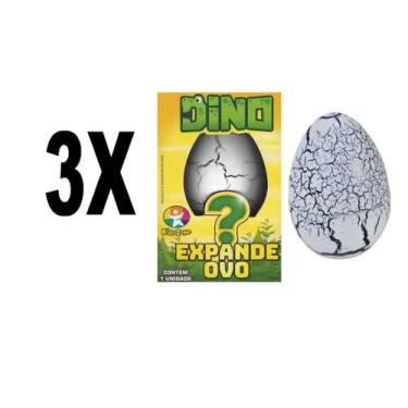 Imagem de Brinquedo Expande Na Agua Kids Dino Expande Ovo Kit com 3