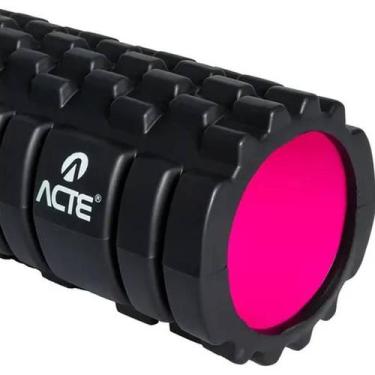 Imagem de Rolo Liberação Miofascial 33cm Massagem Preto com Rosa Acte - Acte Spo