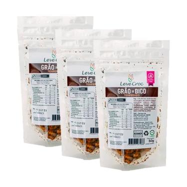 Imagem de Kit 3X: Grão de Bico Temperado Sem Glúten Leve Crock 50g