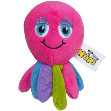Imagem de Mordedor Polvo de Pelúcia com Apito Sonoro Brinquedo para Cachorro Adu