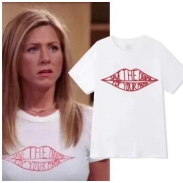 Imagem de Camiseta Feminina FRIENDS 100 algodão gola redonda estampa de Boca con