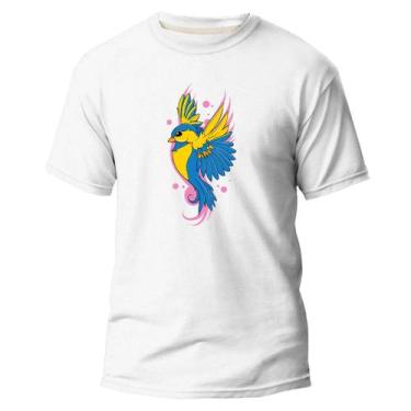 Imagem de  Camiseta Basica Algodão Premium Estampa Digital Beija-Flor - Pavesi, 