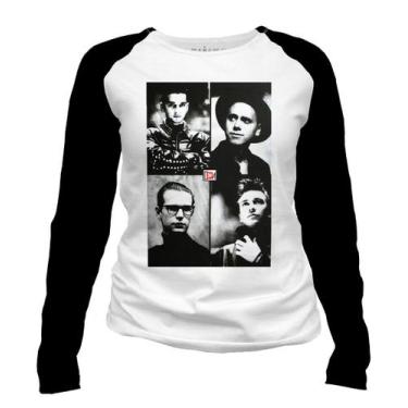 Imagem de Camiseta manga longa feminina - Depeche Mode - 101, Branco, Preto, GG