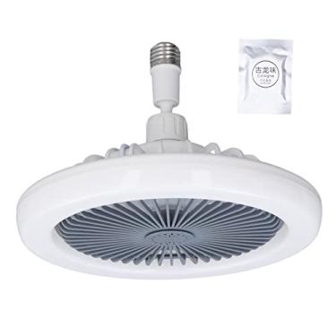 Imagem de Ventilador de teto com iluminação ajustável e base de lâmpada E27 para sala de casa